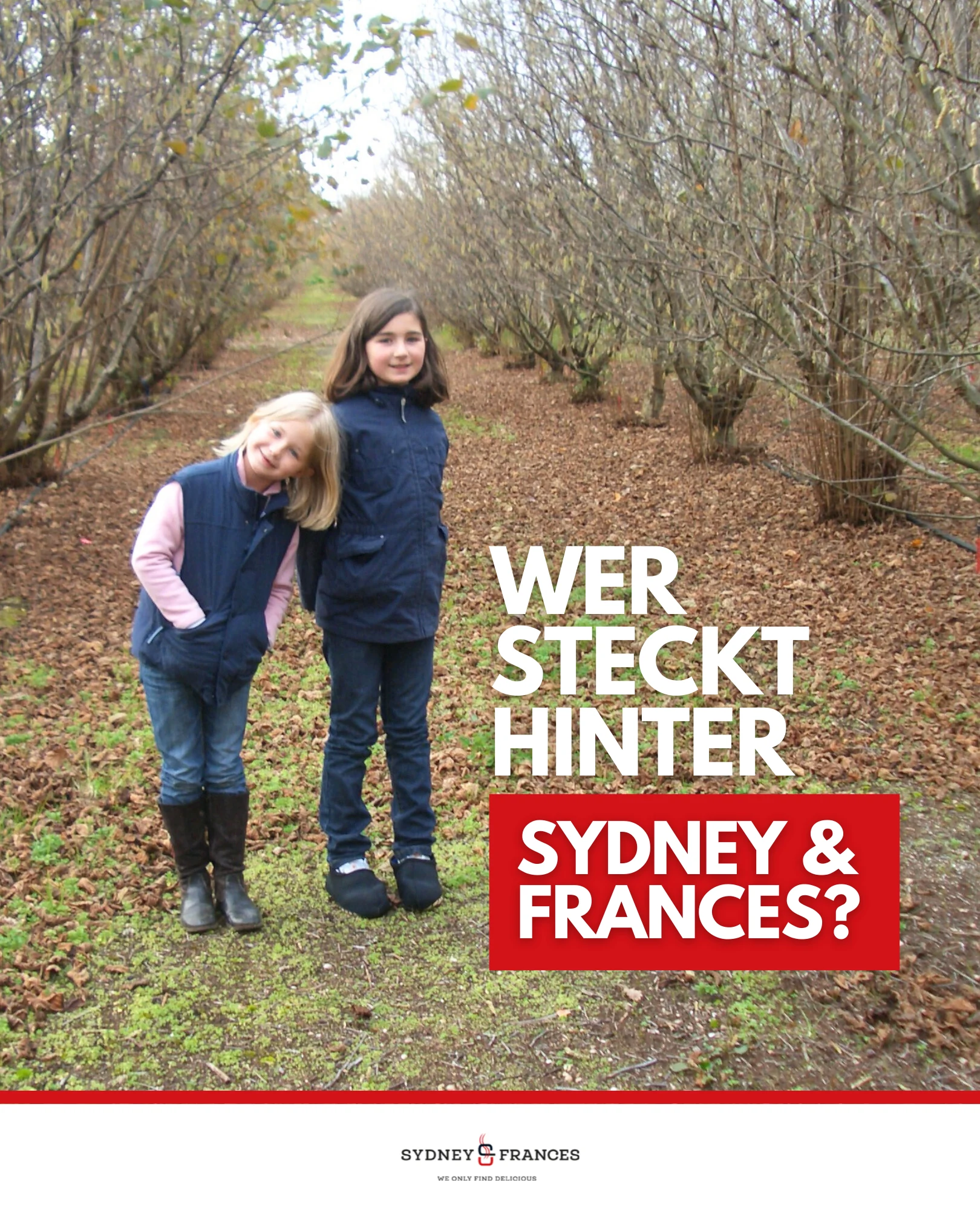 Zwei Kinder auf einem Waldweg. Wer steckt hinter Sydney & Frances?