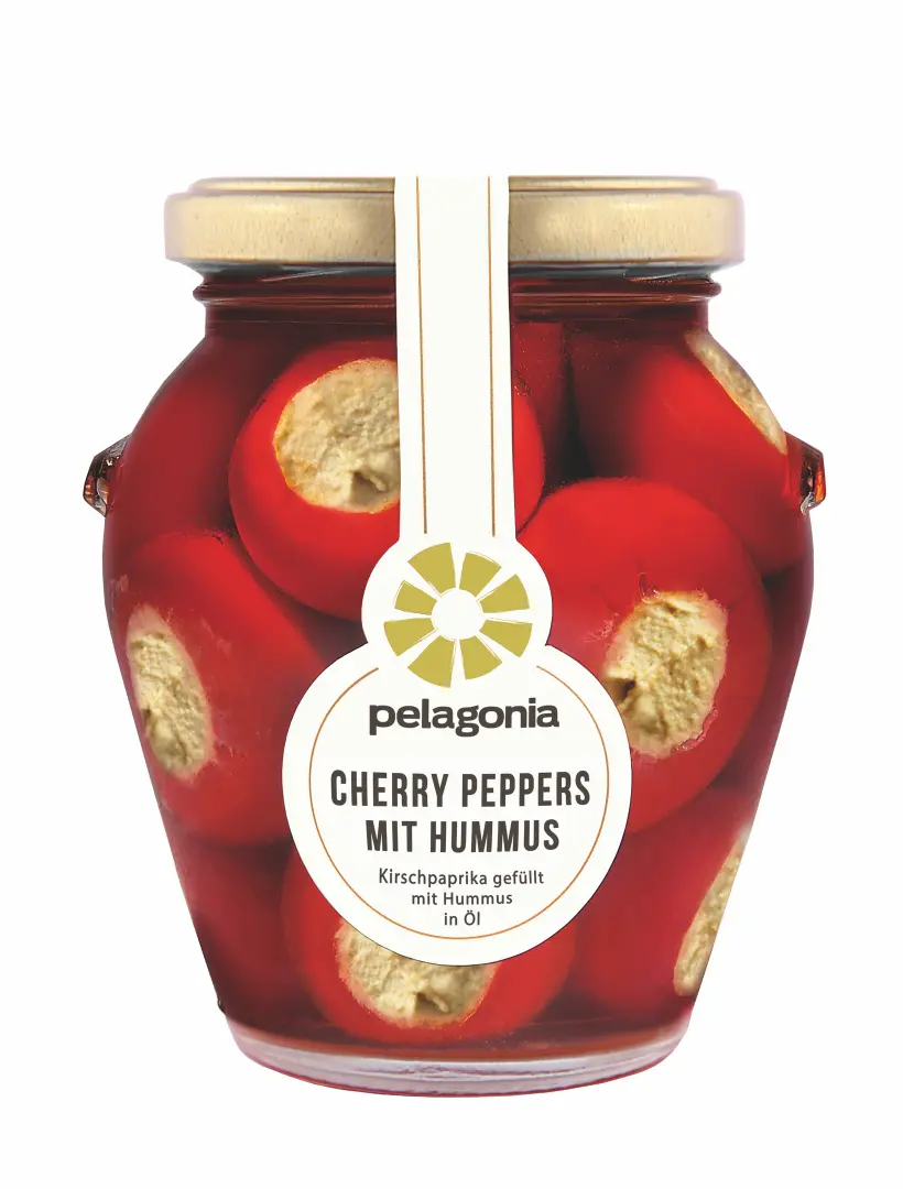 Pelagonia Cherry Peppers mit Hummus 280g