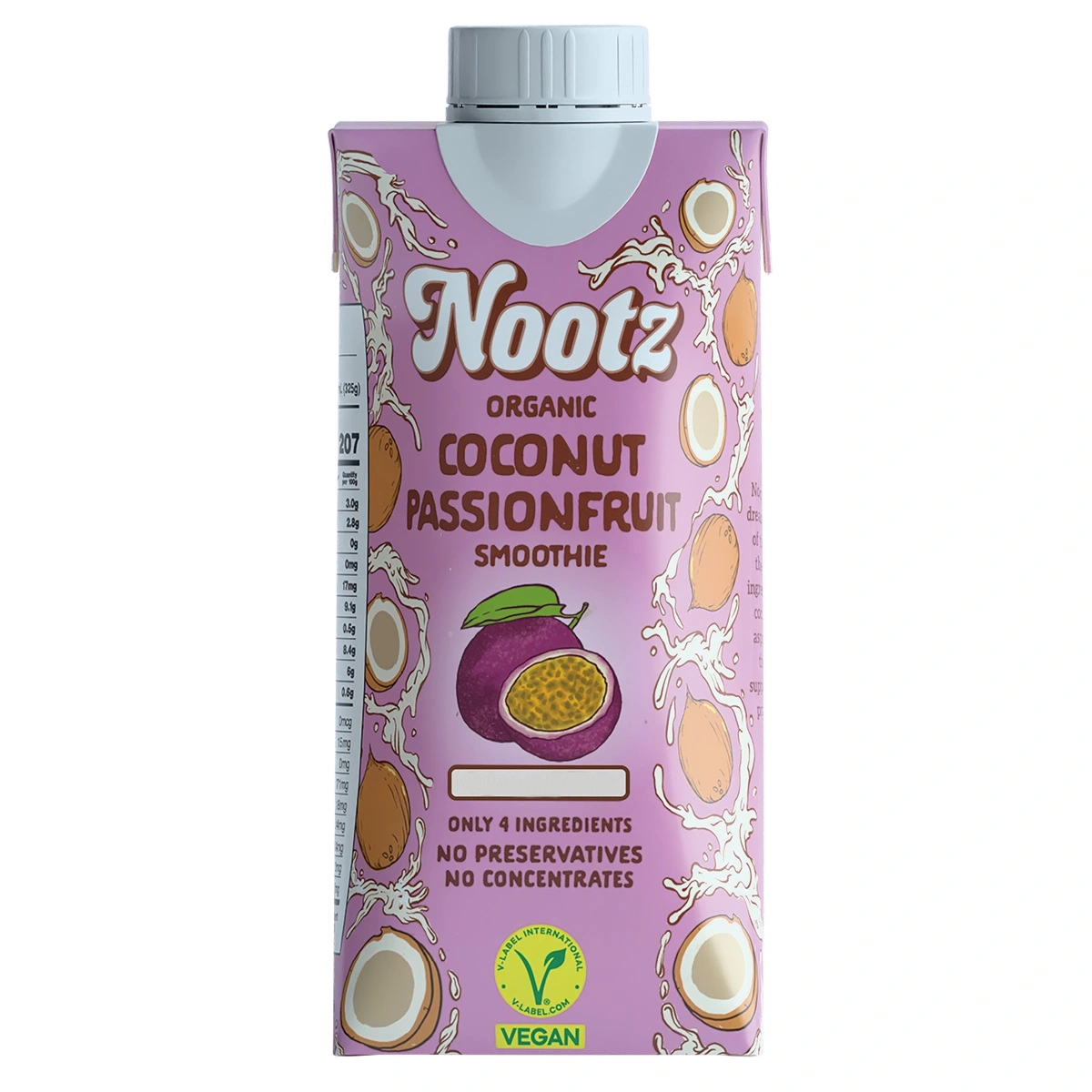 Nootz Coconut Passionfruit Smoothie 325ml, BIO Nootz Coconut Passionfruit Smoothie 325ml, BIO