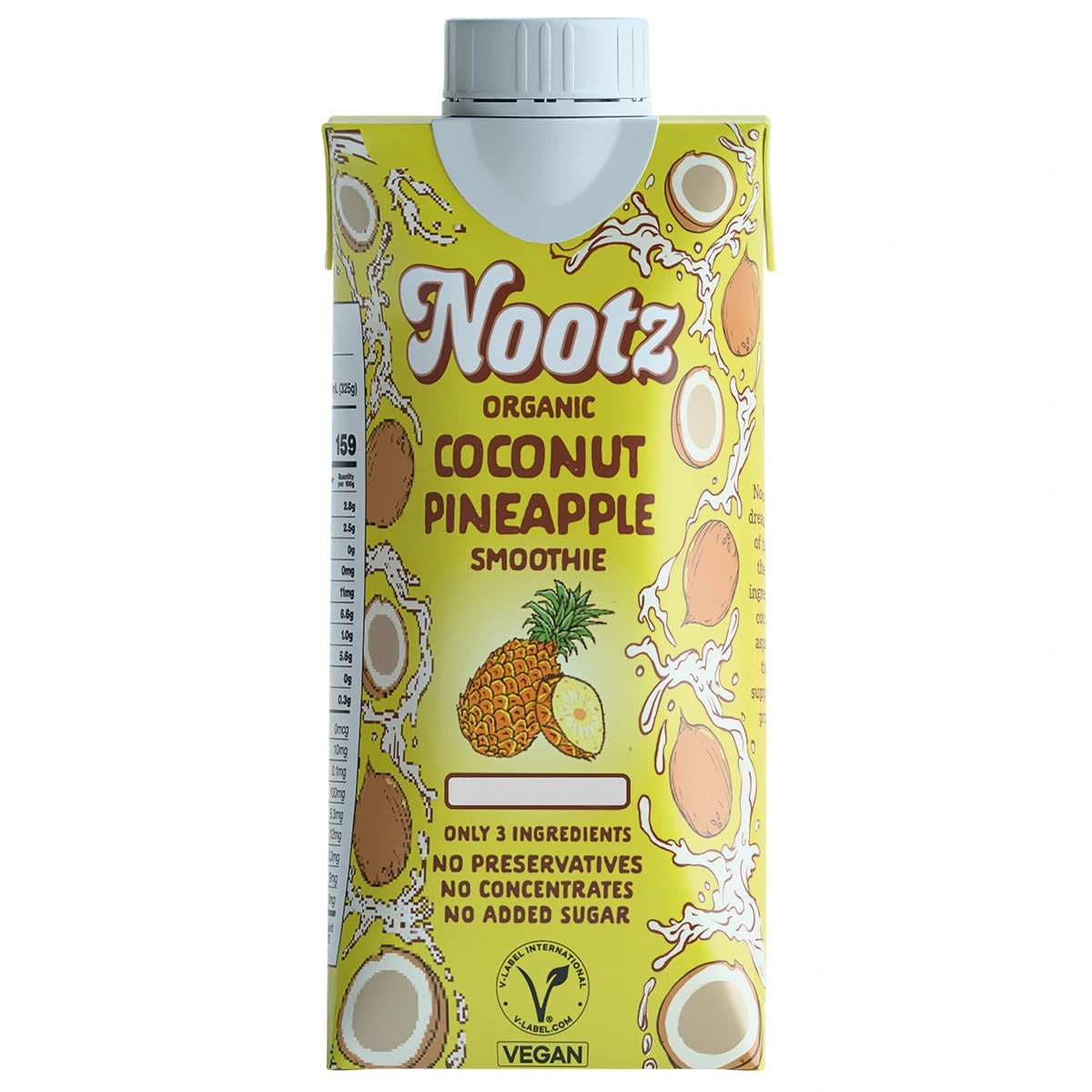 Nootz Coconut Pineapple Smoothie 325ml, BIO Nootz Coconut Pineapple Smoothie 325ml, BIO