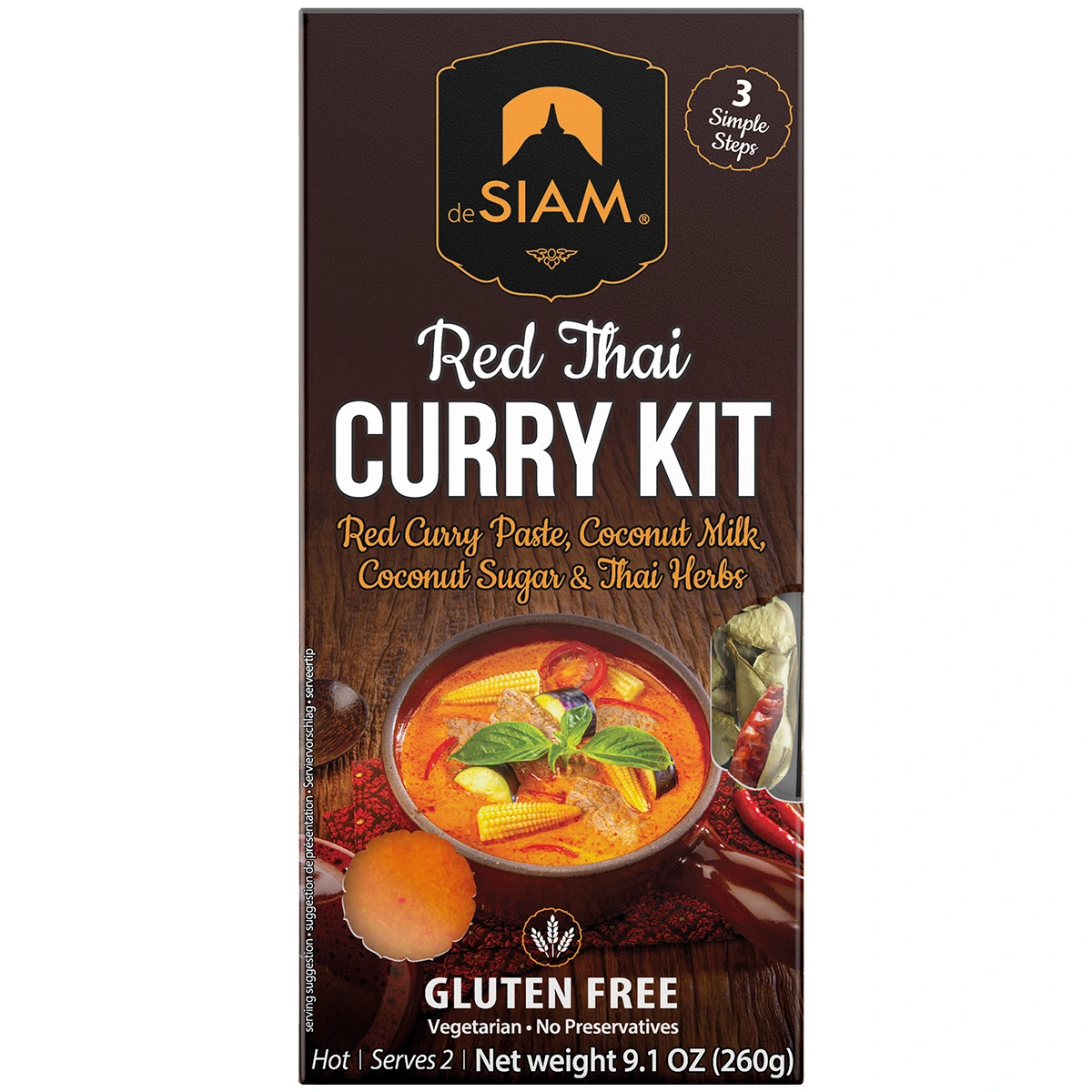 Siam Red Thai Curry Kit 260g Siam Red Thai Curry Kit 260g