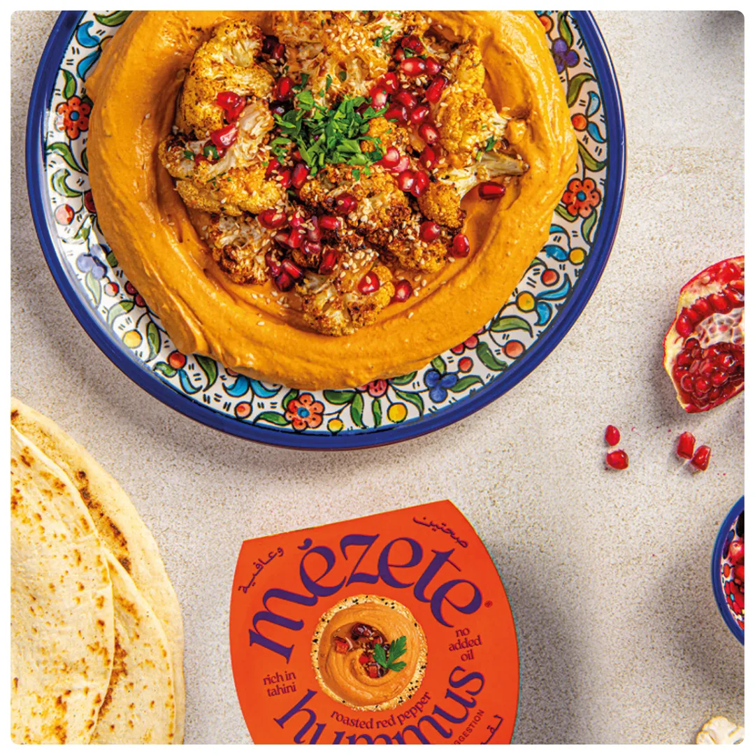 Crispy Blumenkohl und Smoky Hummus