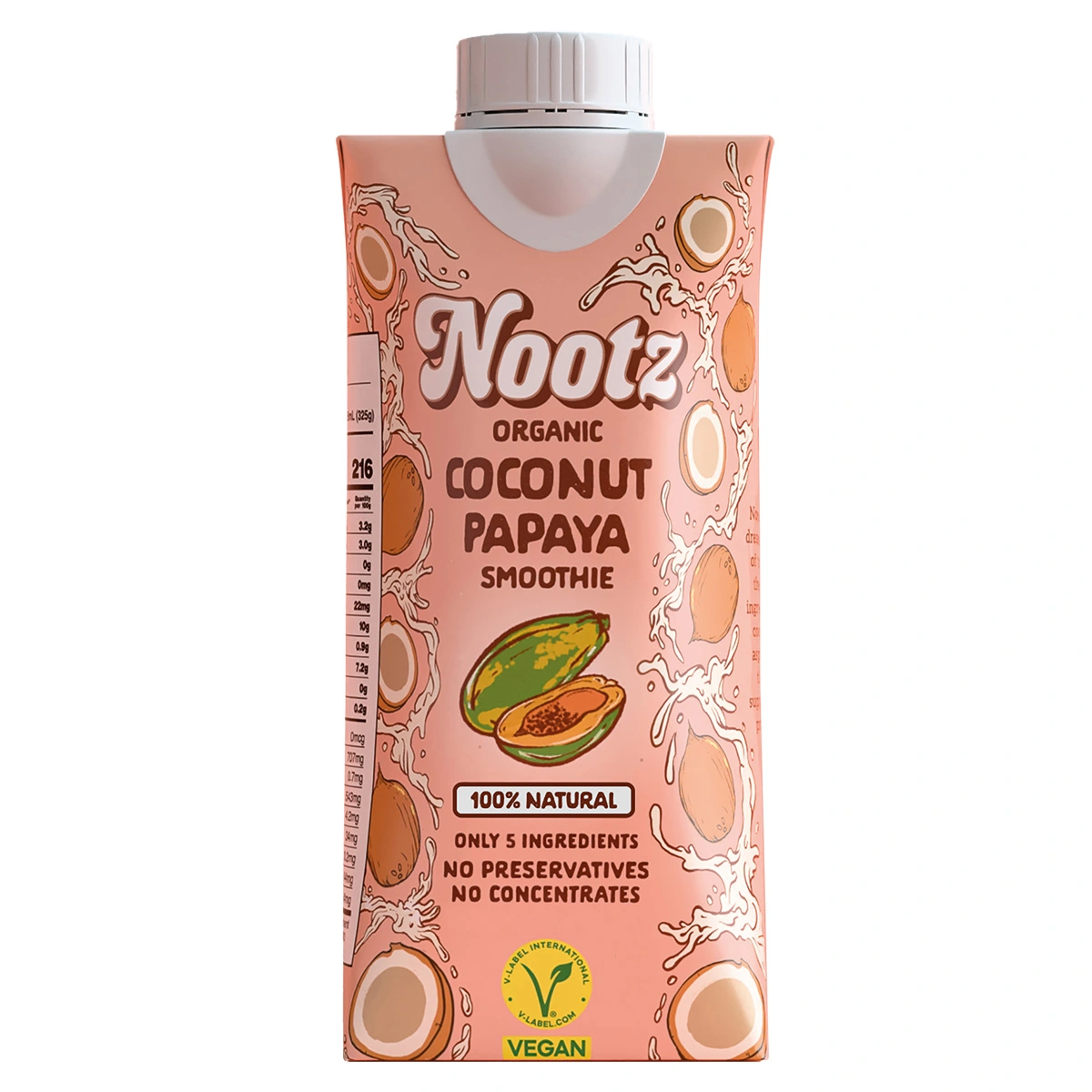 Nootz Coconut Papaya Smoothie 325ml, BIO