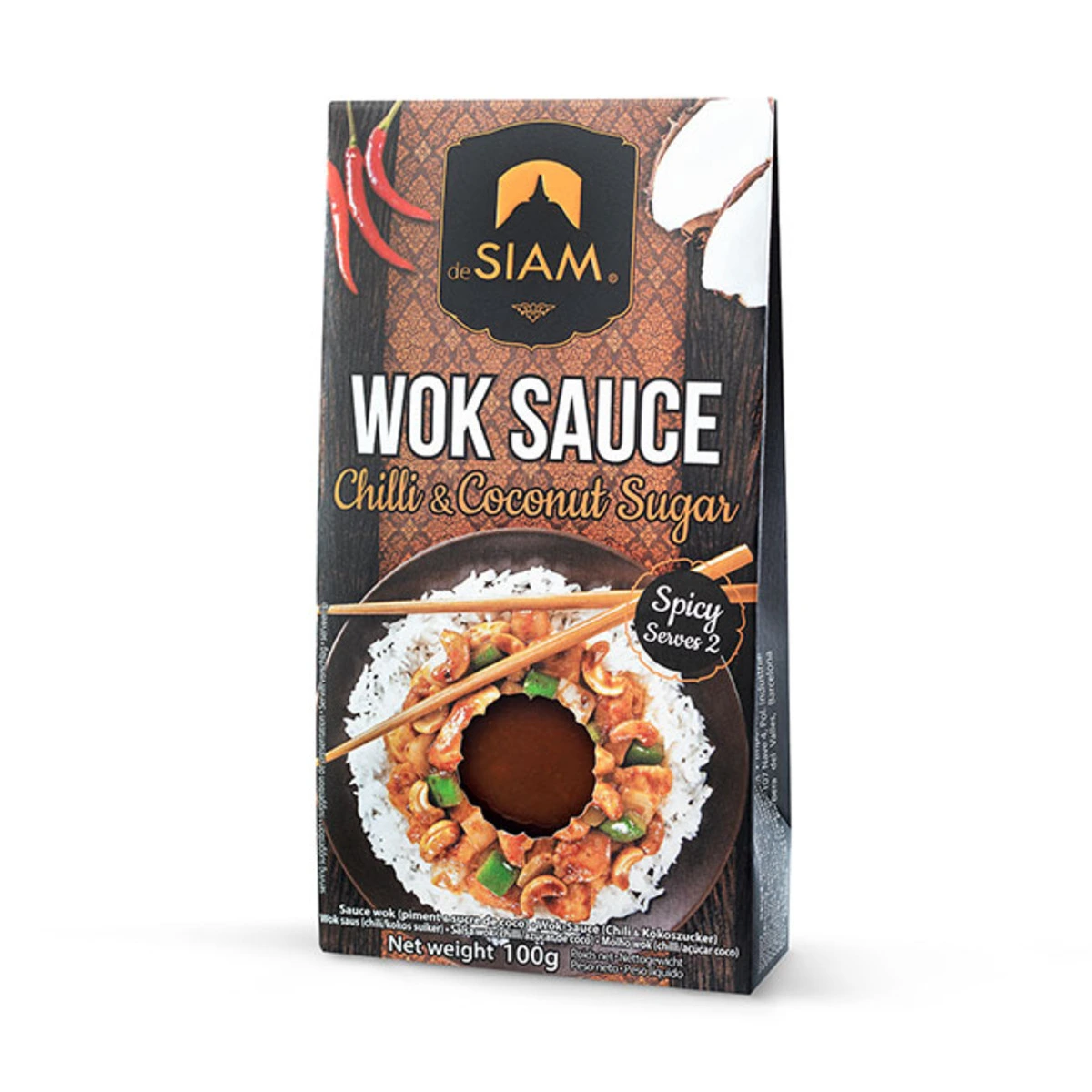 Siam Wok Sauce mit Chili & Kokoszucker 100g Siam Wok Sauce mit Chili & Kokoszucker 100g