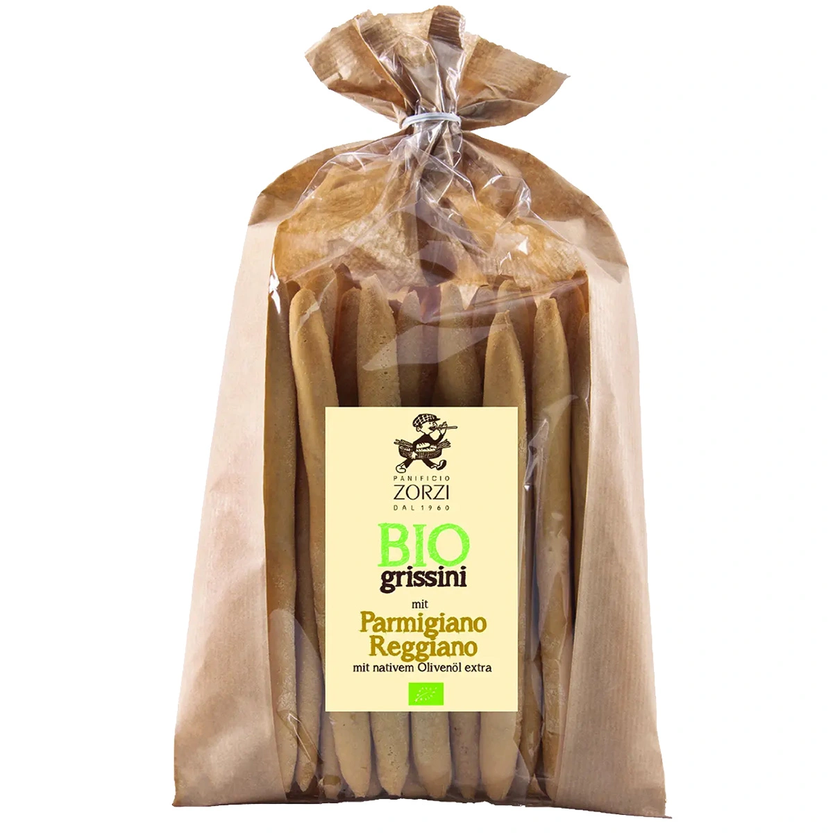 Zorzi Grissini mit Parmigiano Reggiano 200g, BIO