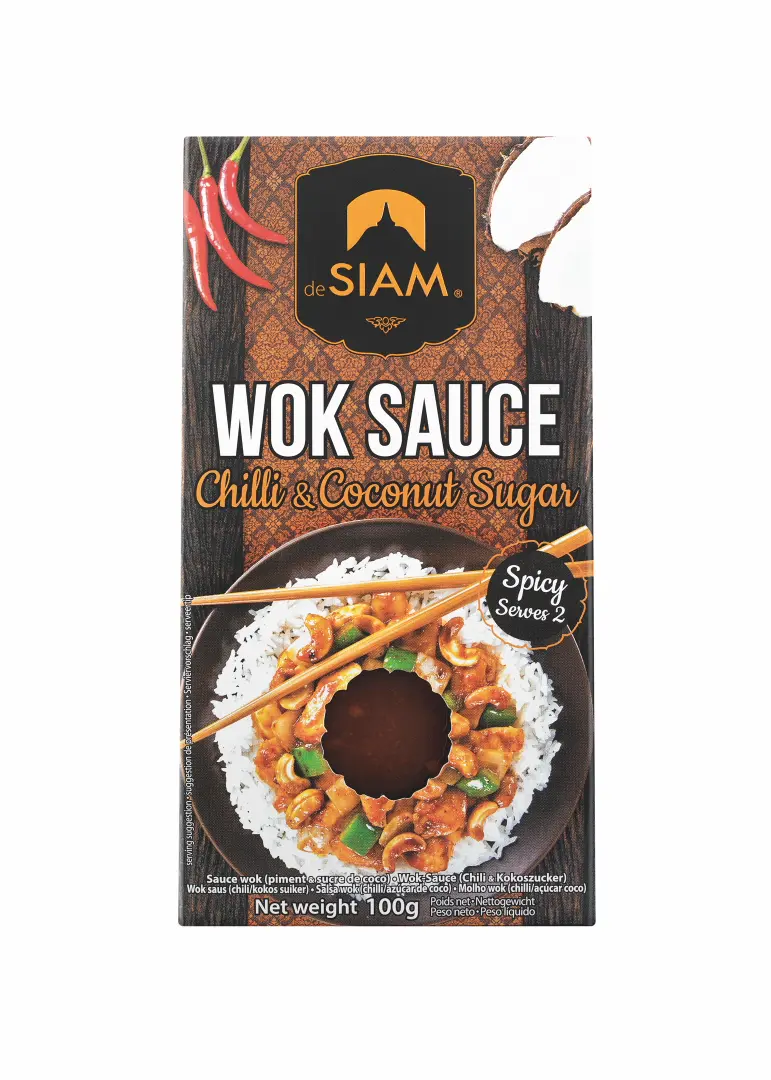 deSiam Wok Sauce mit Chili & Kokoszucker 100g