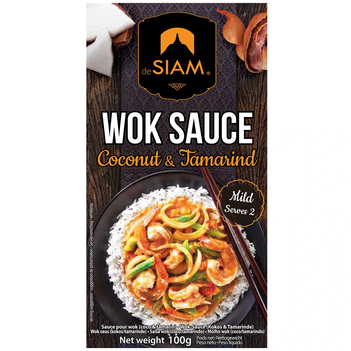Siam Wok Sauce mit Kokos & Tamarinde 100g Siam Wok Sauce mit Kokos & Tamarinde 100g